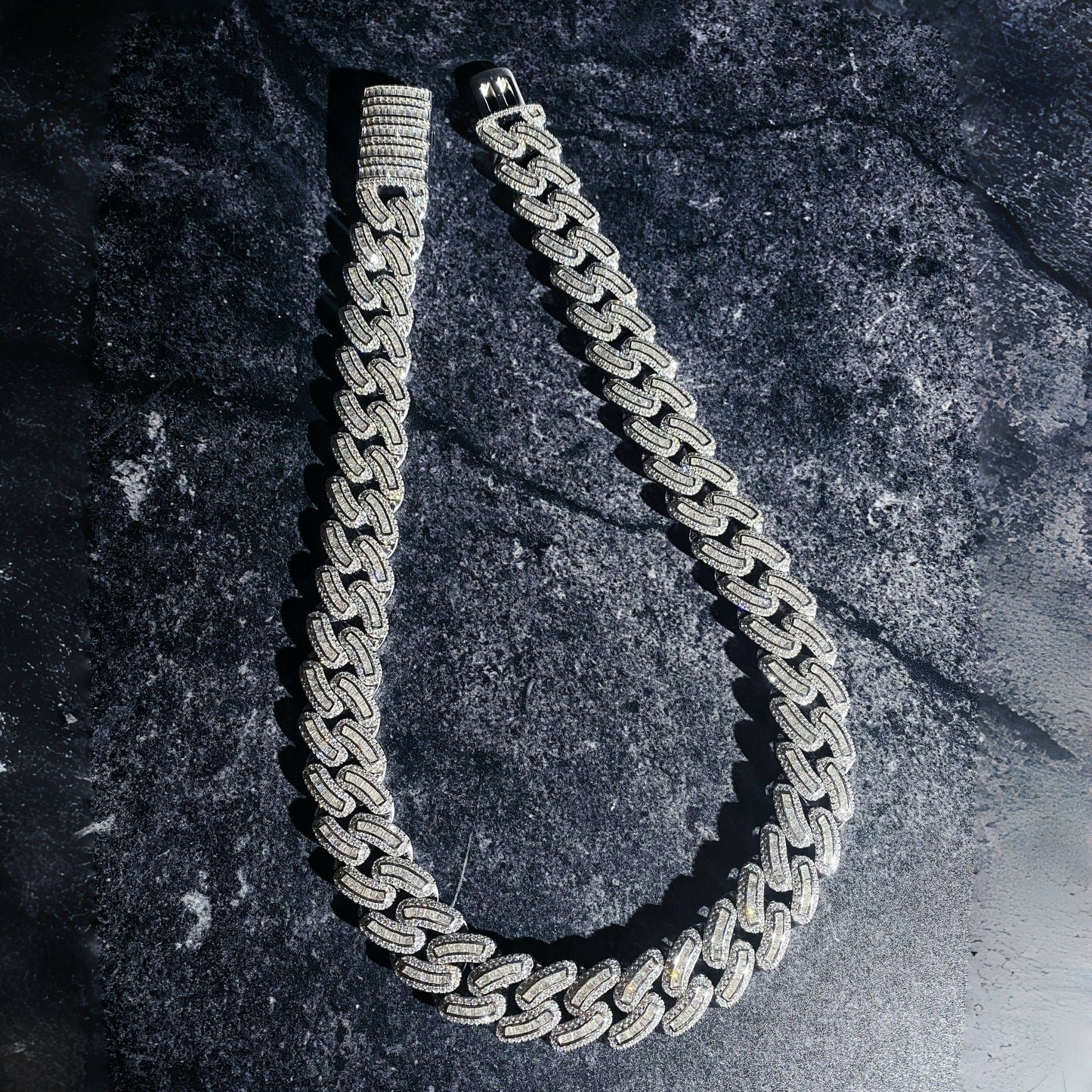 Baguette Cut Cuban Necklace (CCAD) - TMT The Money Thing