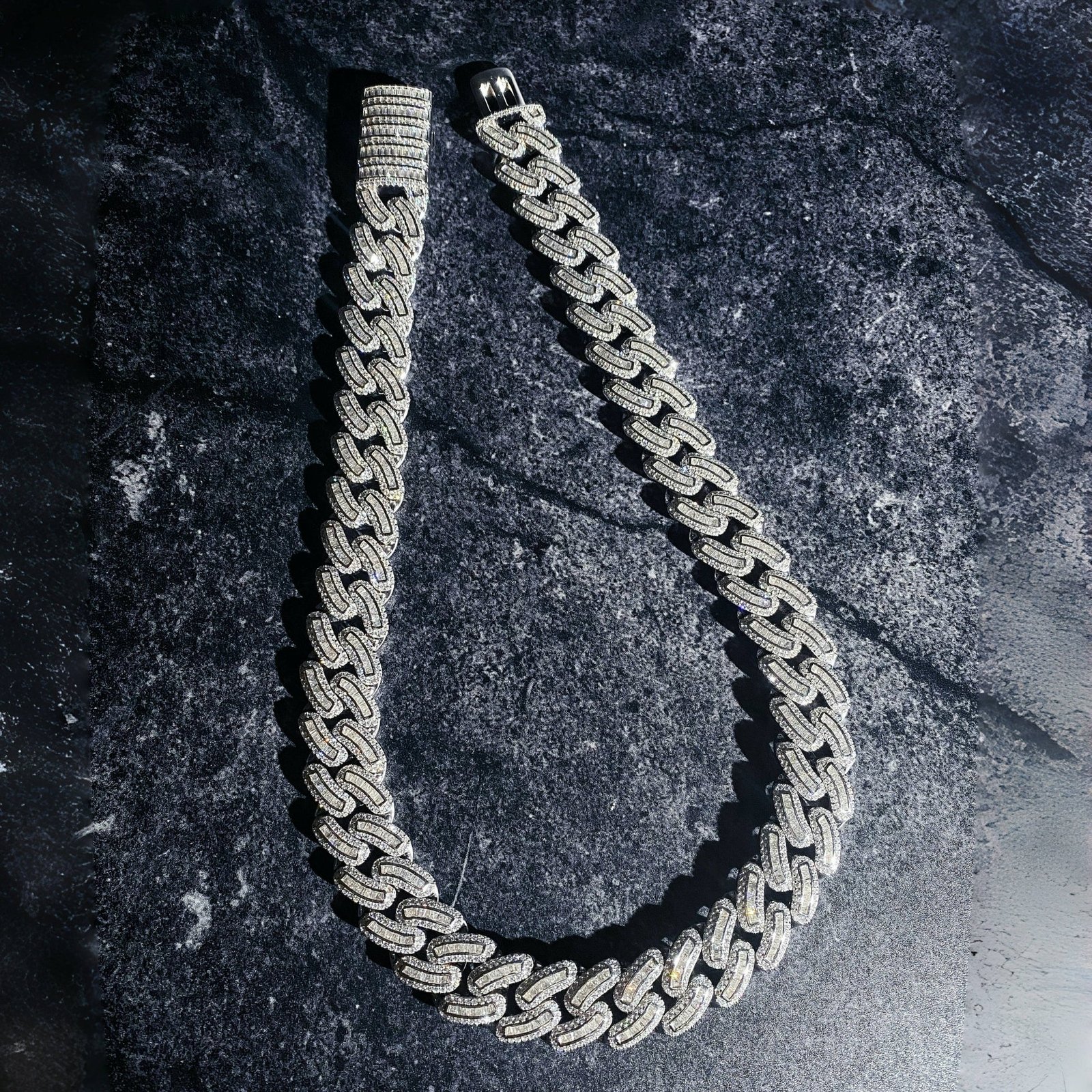 Baguette Cut Cuban Necklace (CCAD) - TMT The Money Thing